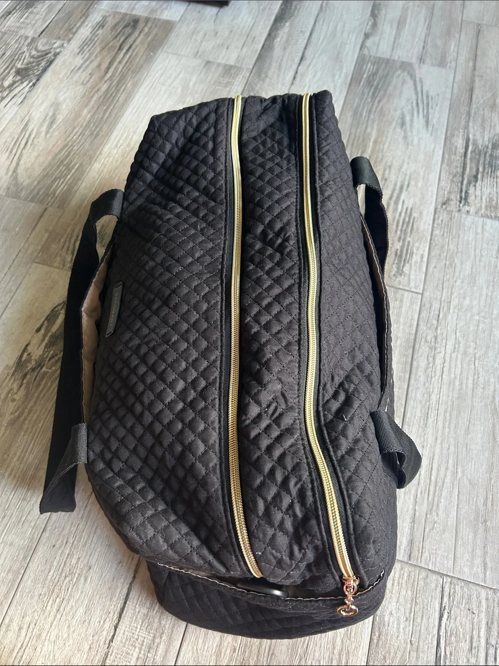 BAGSMART Quilted Diaper Bag / Mom Tote – Black